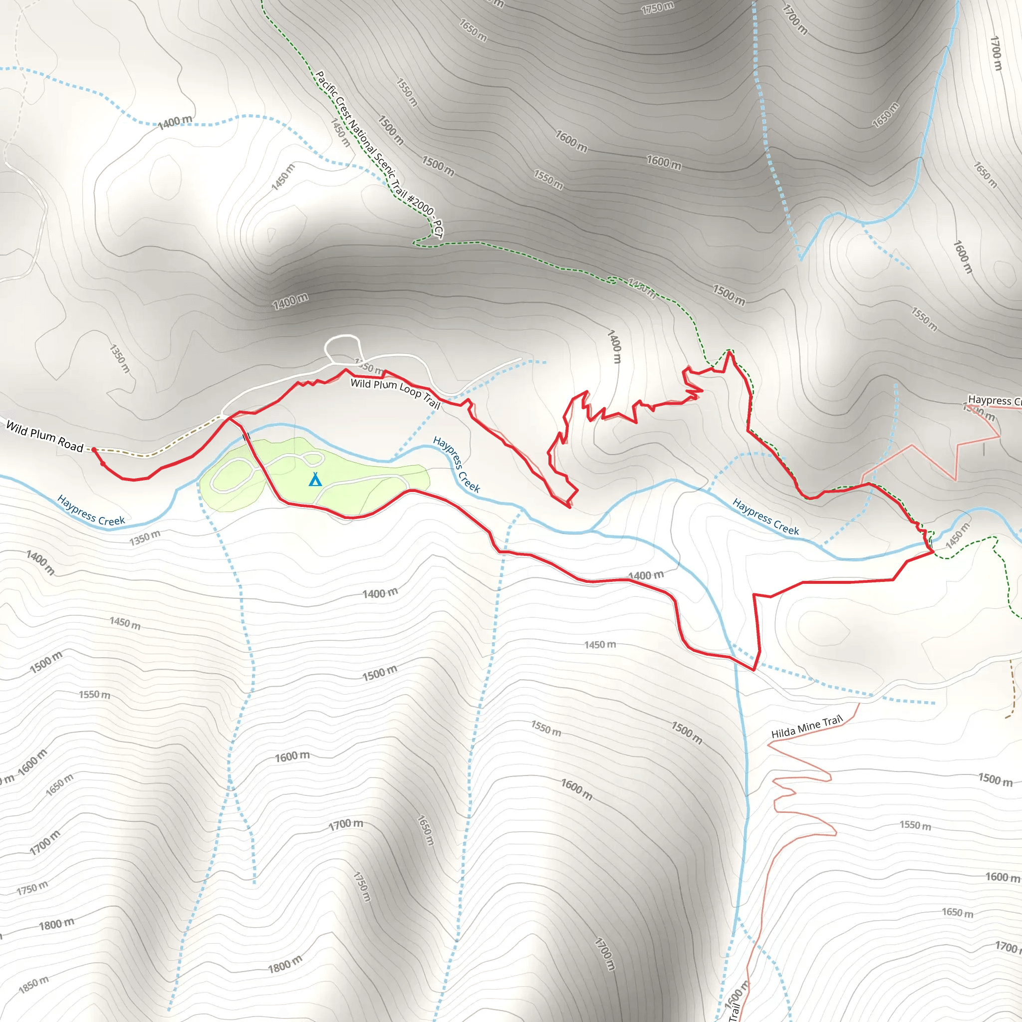 Wild Plum Loop Trail mobile static map