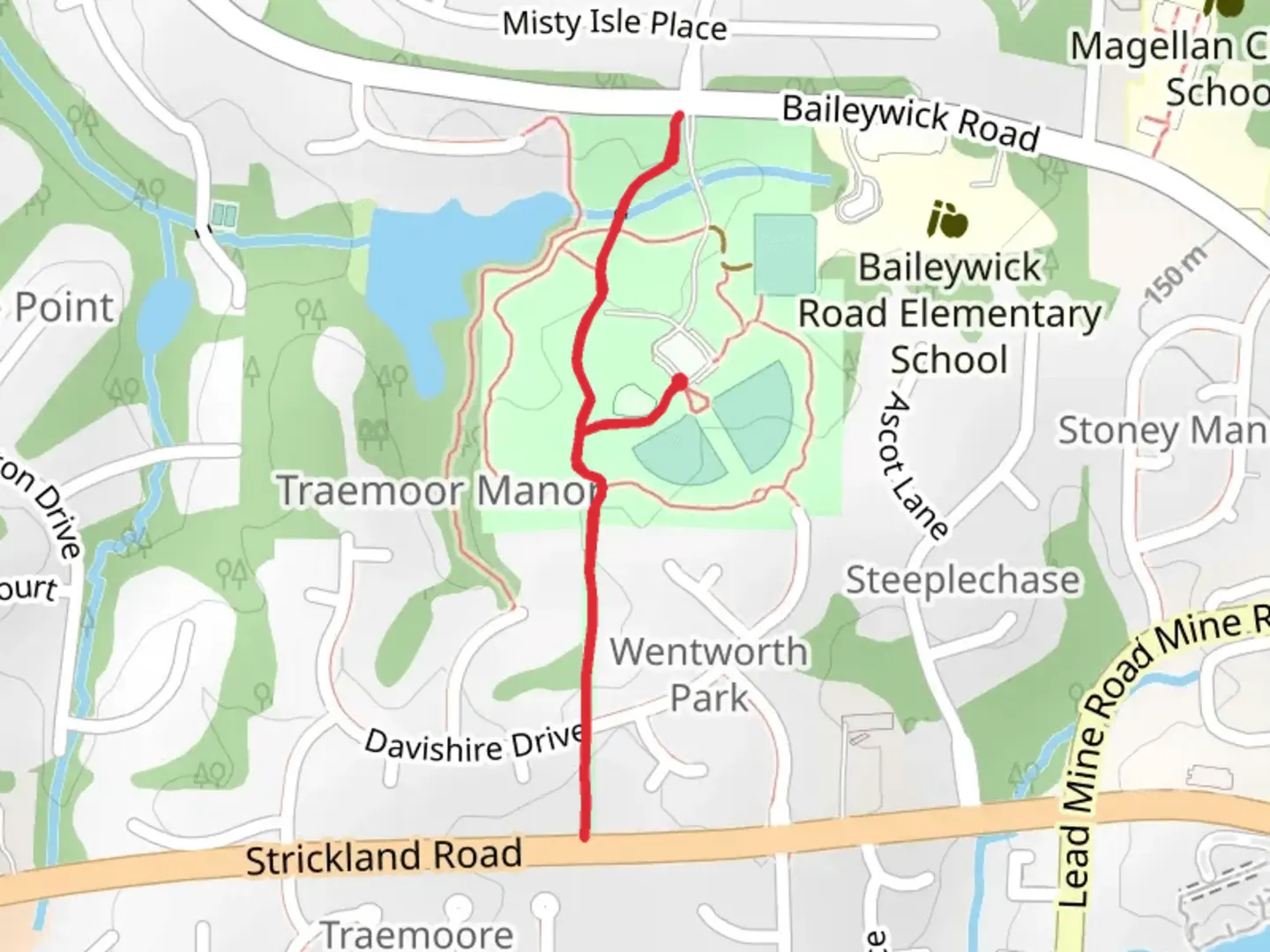 An image depicting the trail Baileywick Trail and its surrounding area.