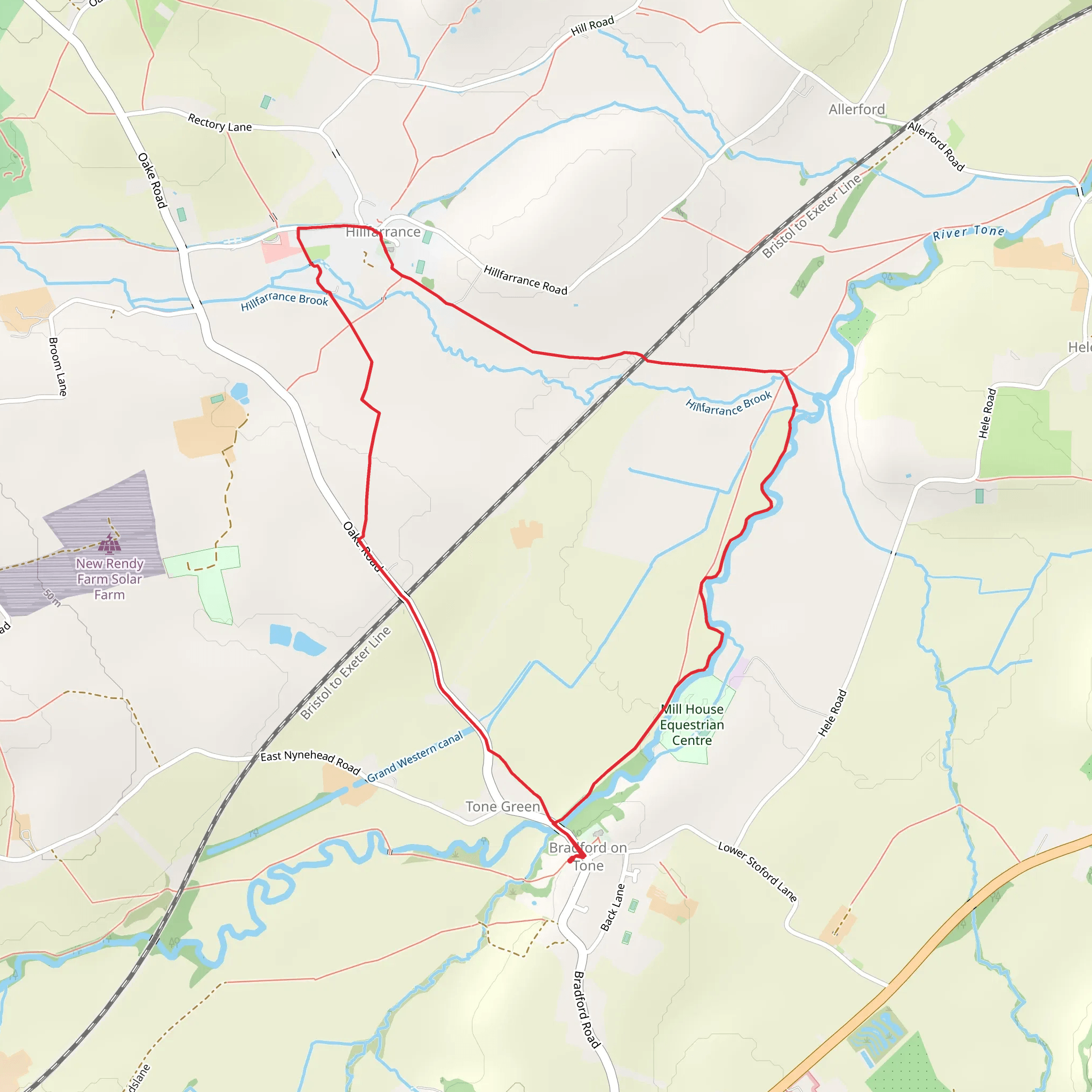 Hillfarance via West Deane Way mobile static map