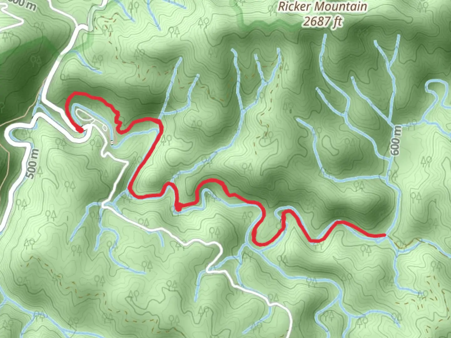 An image depicting the trail Paint Creek Trail and its surrounding area.
