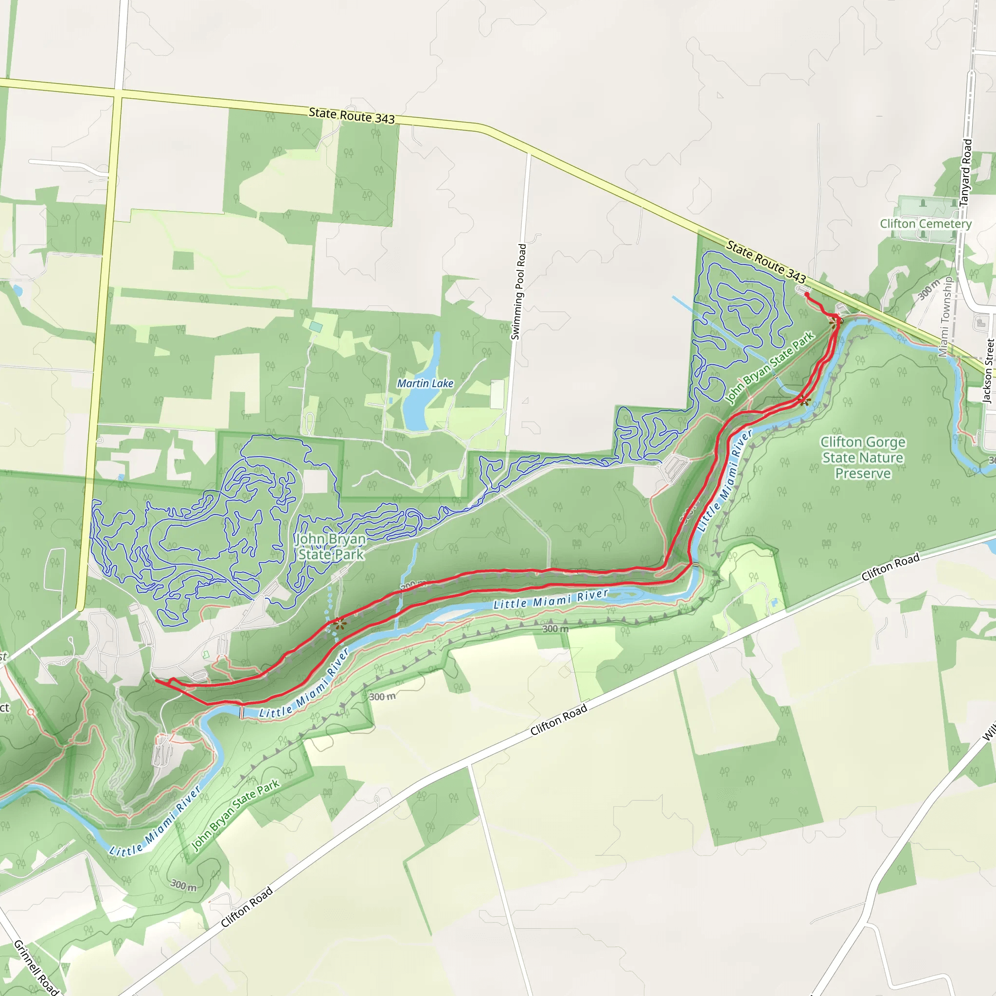 Orton Memorial, Pittsburgh-Cincinnati Stage Coach and John L Rich Loop mobile static map