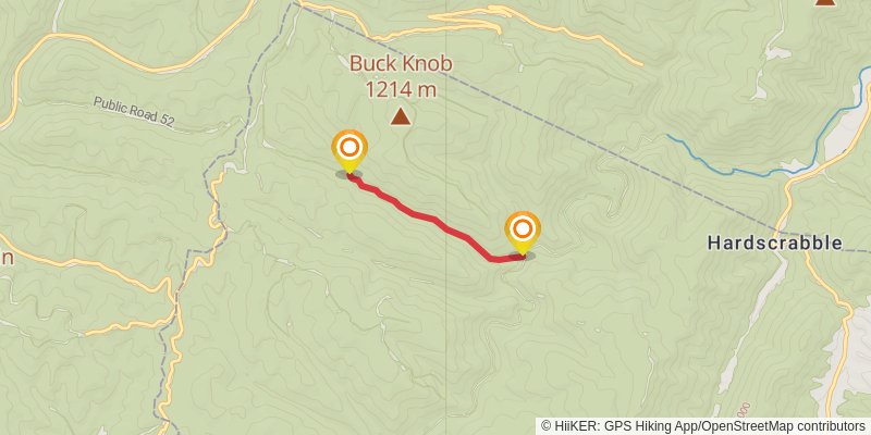 Laurel Fork Trail alt 1 Map