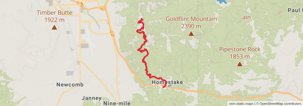 American Perimeter Trail - Rocky Mountains Primary stage 109 Map