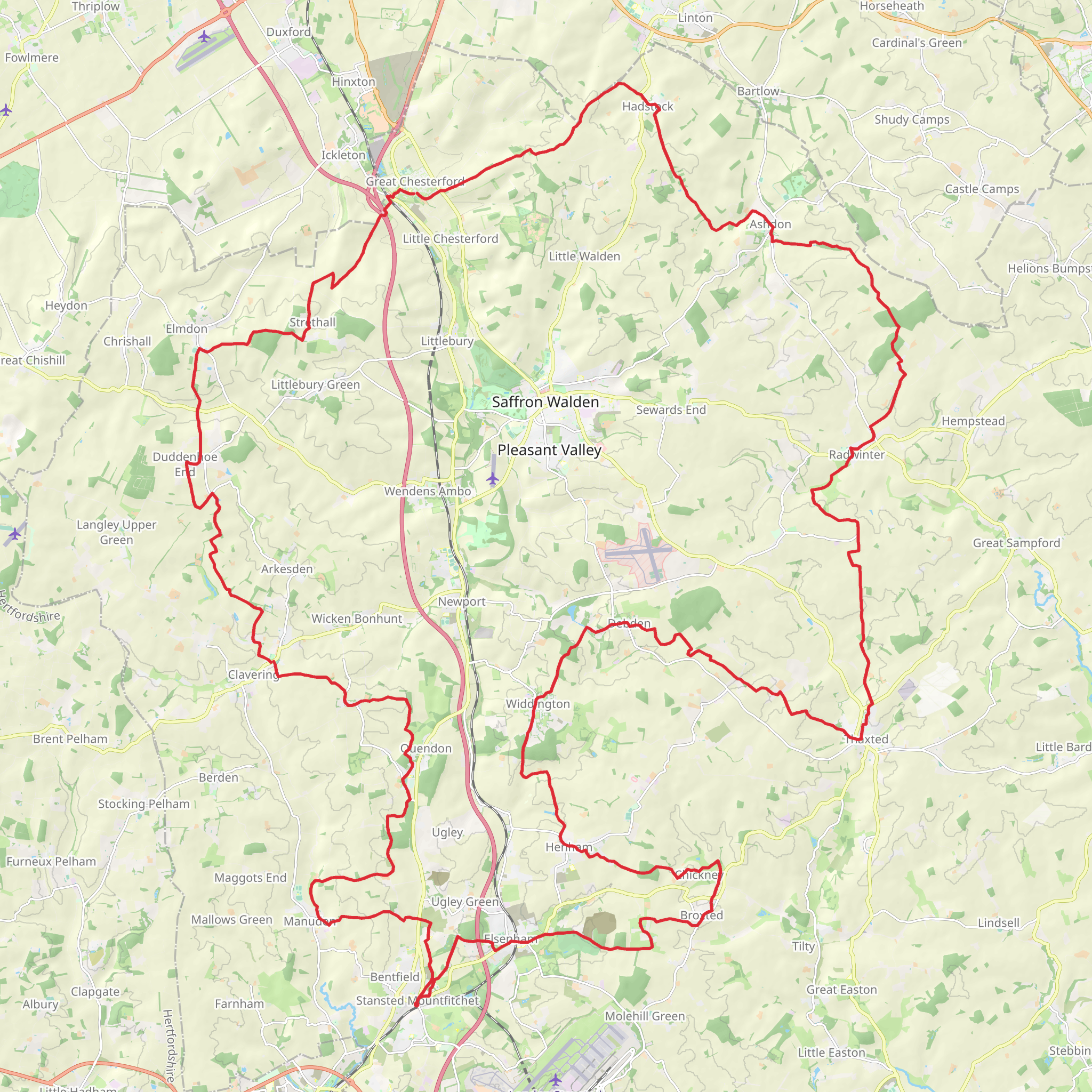 Uttlesford Way mobile static map