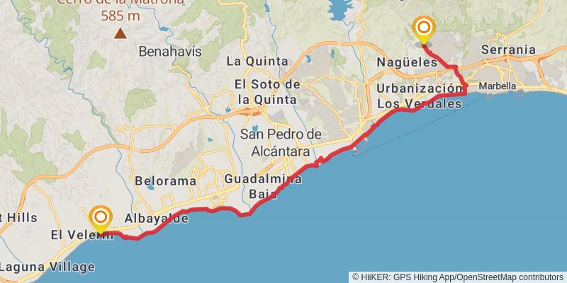 Gran Senda De Malaga stage 33 Map