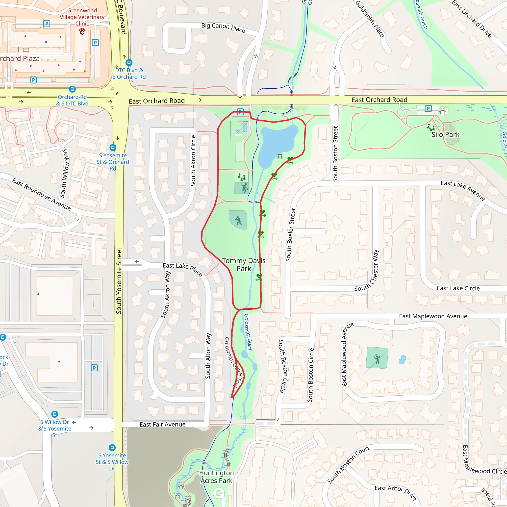 Goldsmith Gulch Loop Trail mobile static map