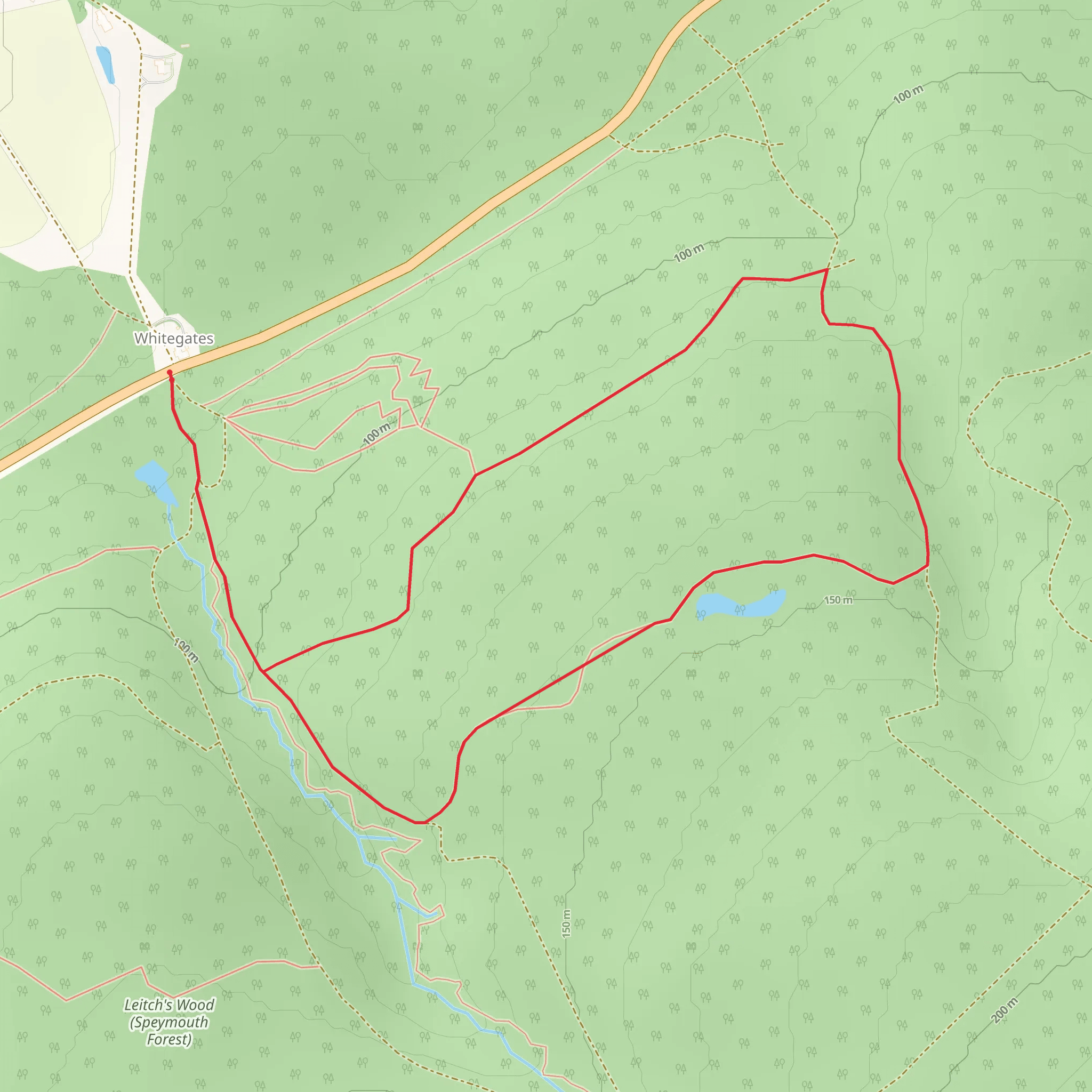 Longhowe Loch Loop Trail mobile static map
