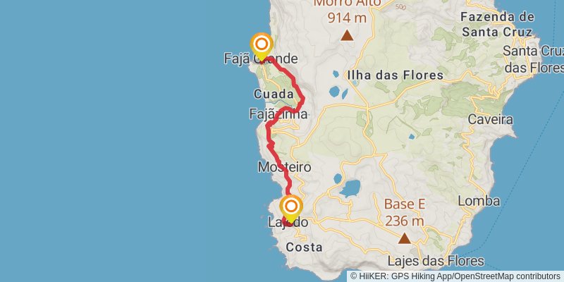 Great Route of Flores stage 3 Map
