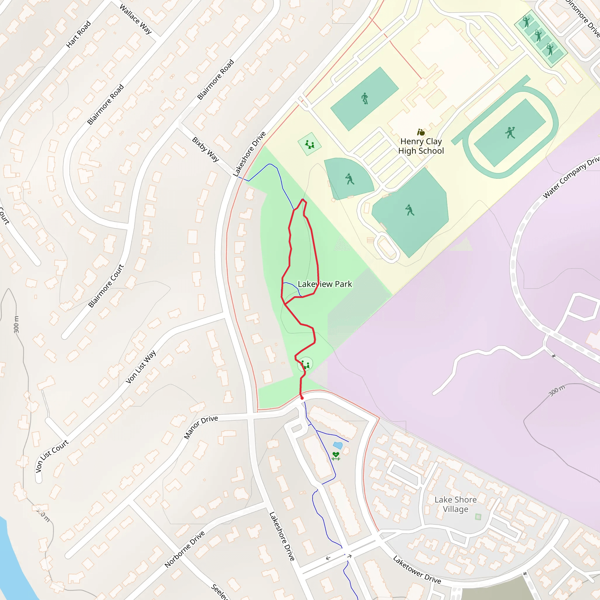 Lakeview Park Loop mobile static map