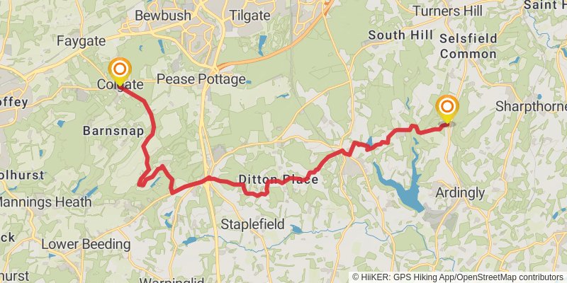 Dymchurch to Didcot Walk stage 8 Map