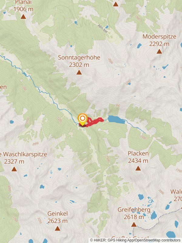 Alpine Trail through Holl Gorge mobile static map