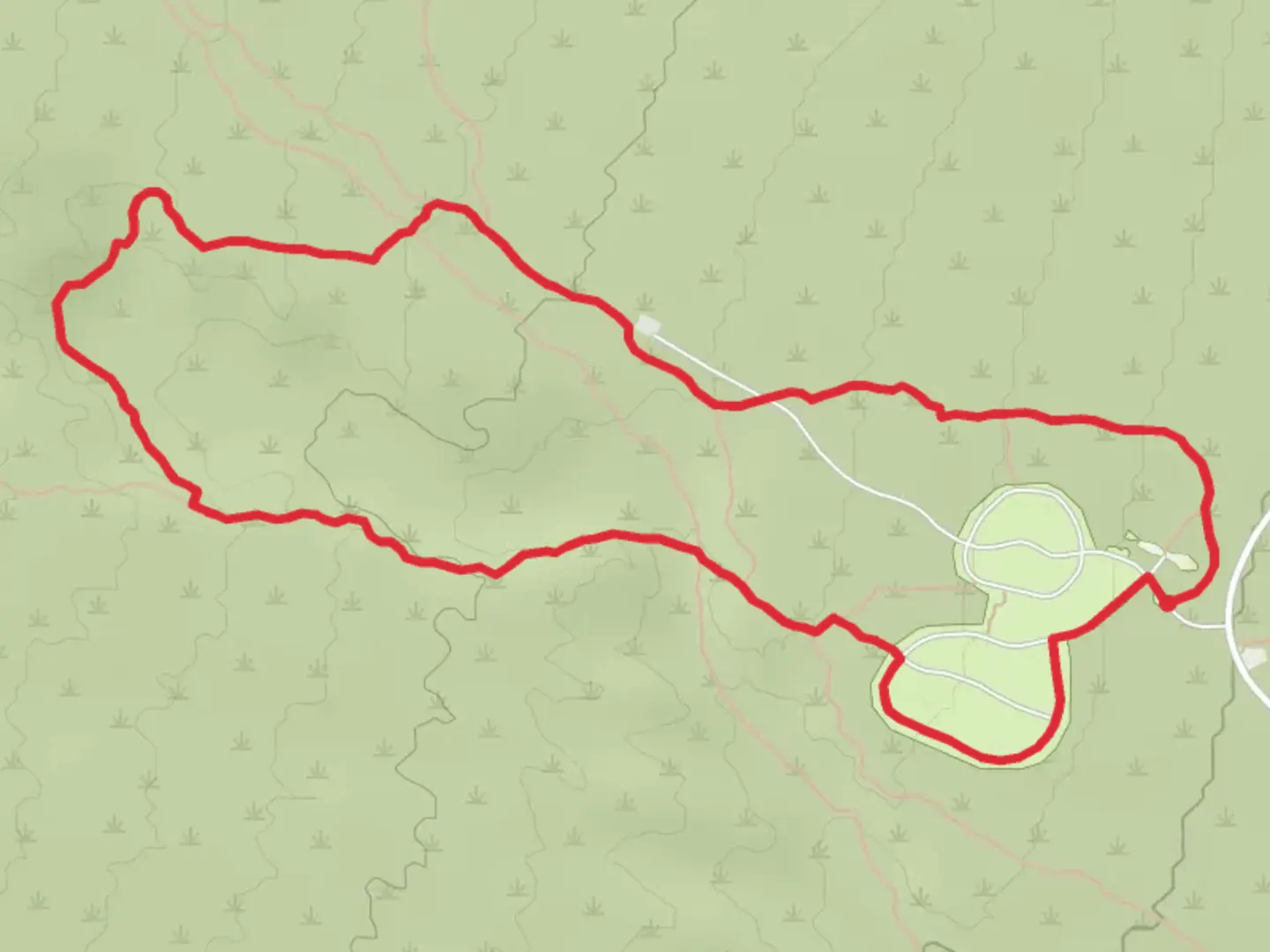 An image depicting the trail Granite Trail and Bluff Trail Loop and its surrounding area.