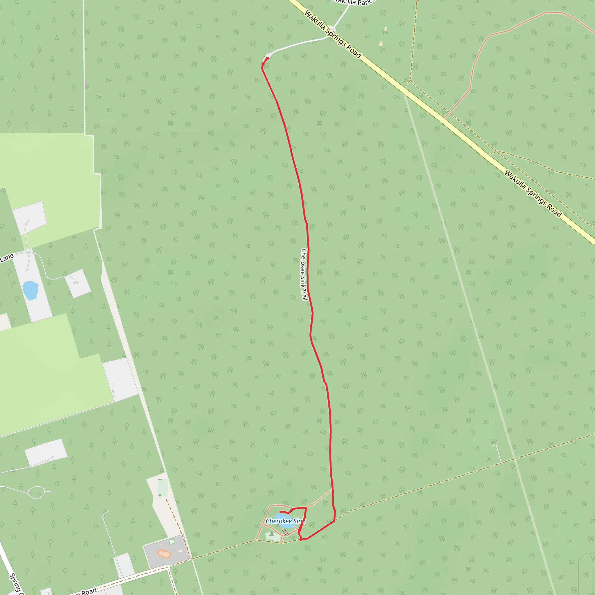 Cherokee Sink Trail mobile static map