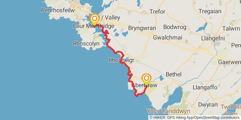 Anglesey Coastal Path stage 9 Map