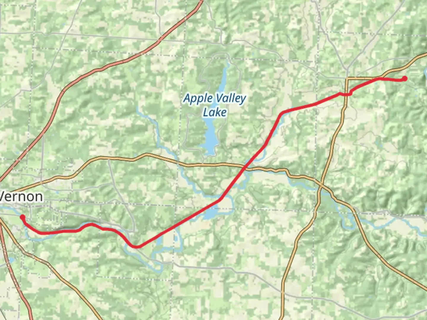 An image depicting the trail Kokosing Gap and Mohican Valley Trail and its surrounding area.