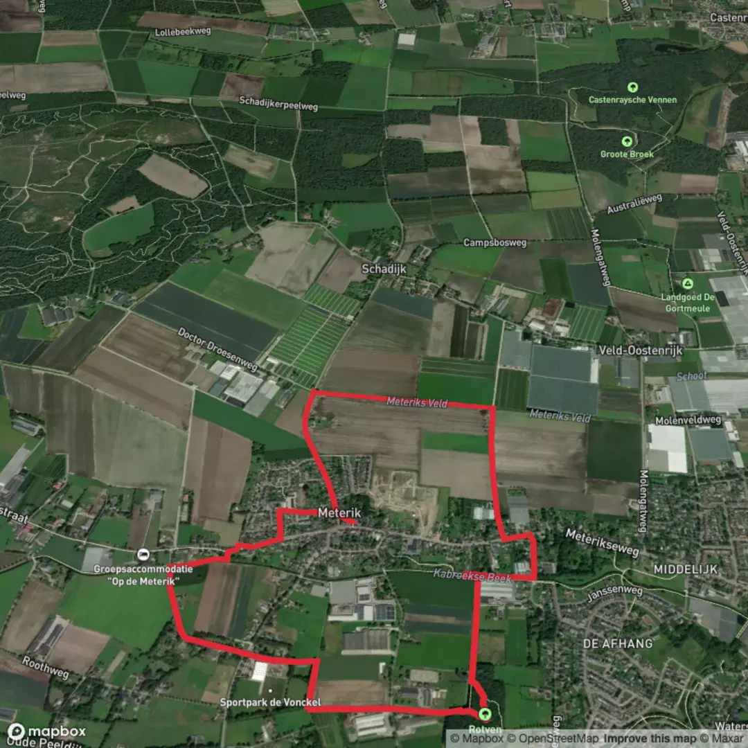 An image depicting the trail Meterik Loop and its surrounding area.