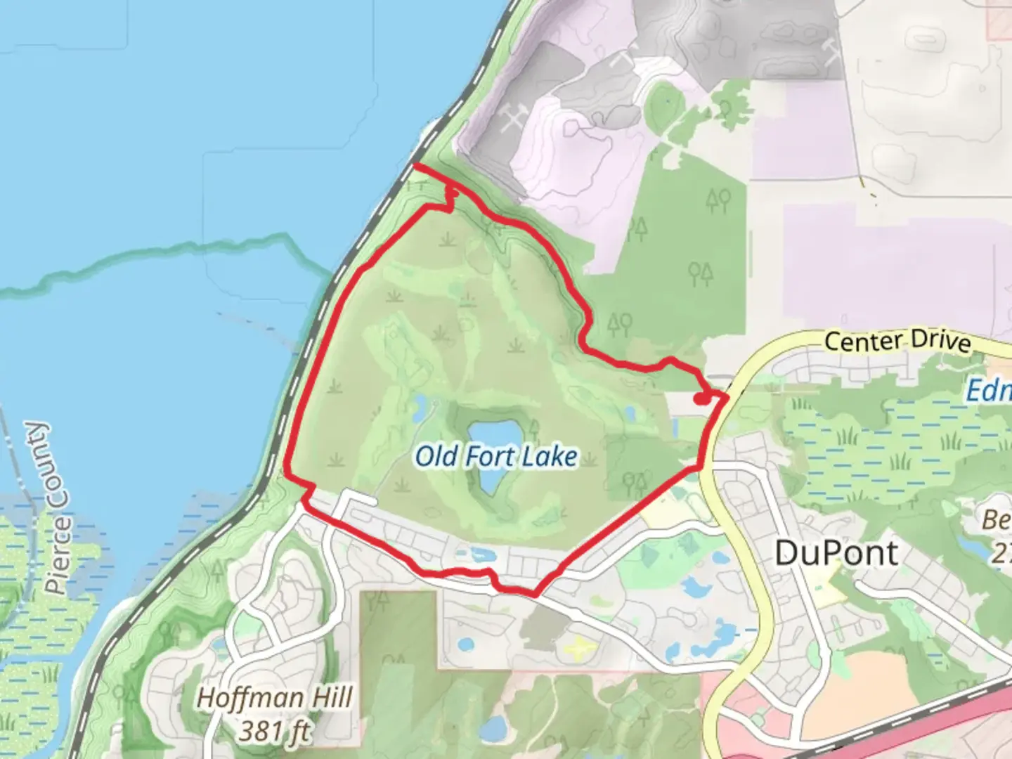 An image depicting the trail The Home Course Loop and its surrounding area.