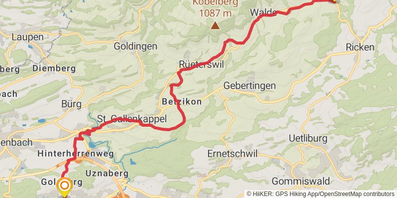 Camino Rheineck - Geneva stage 4 Map