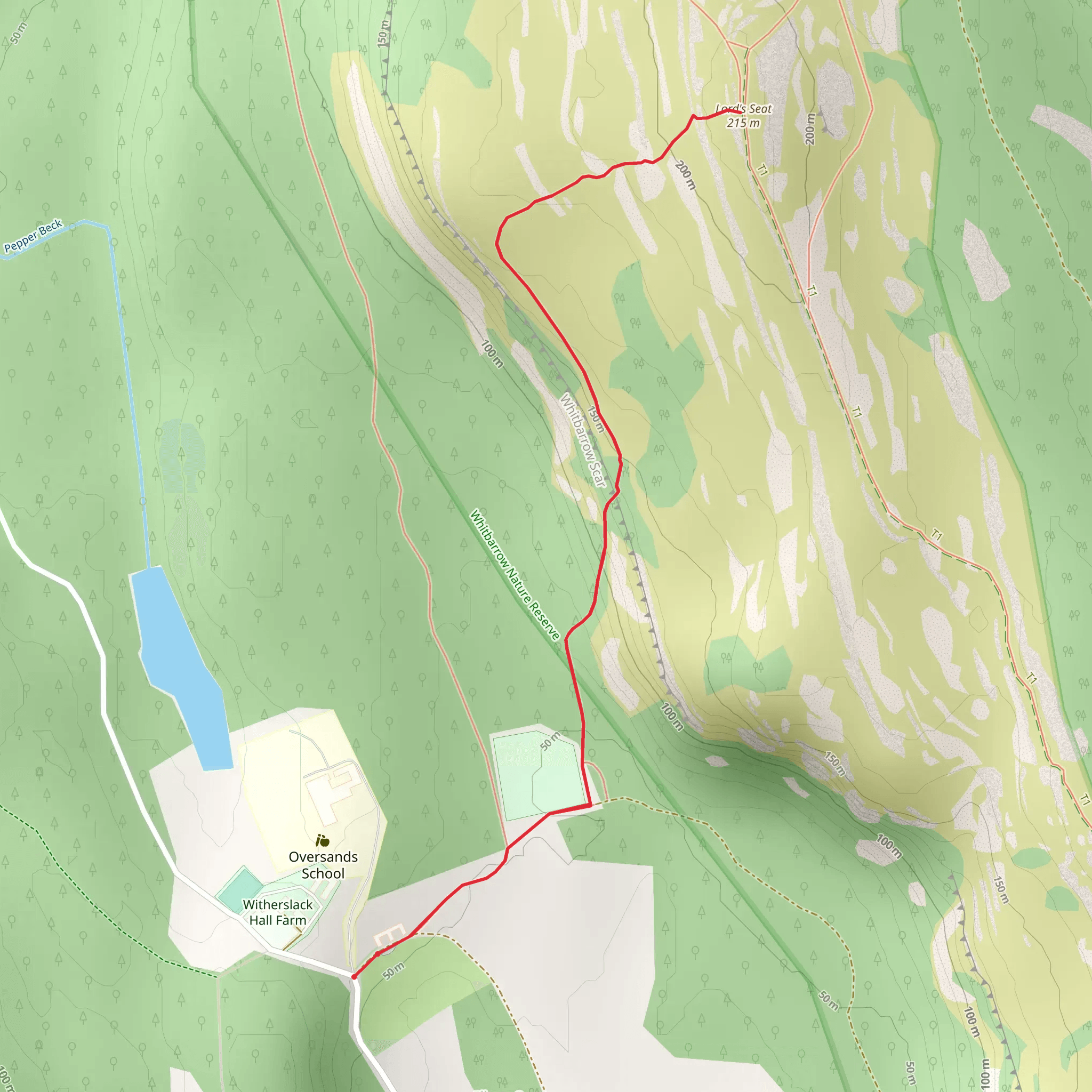 Lord's Seat Walk mobile static map