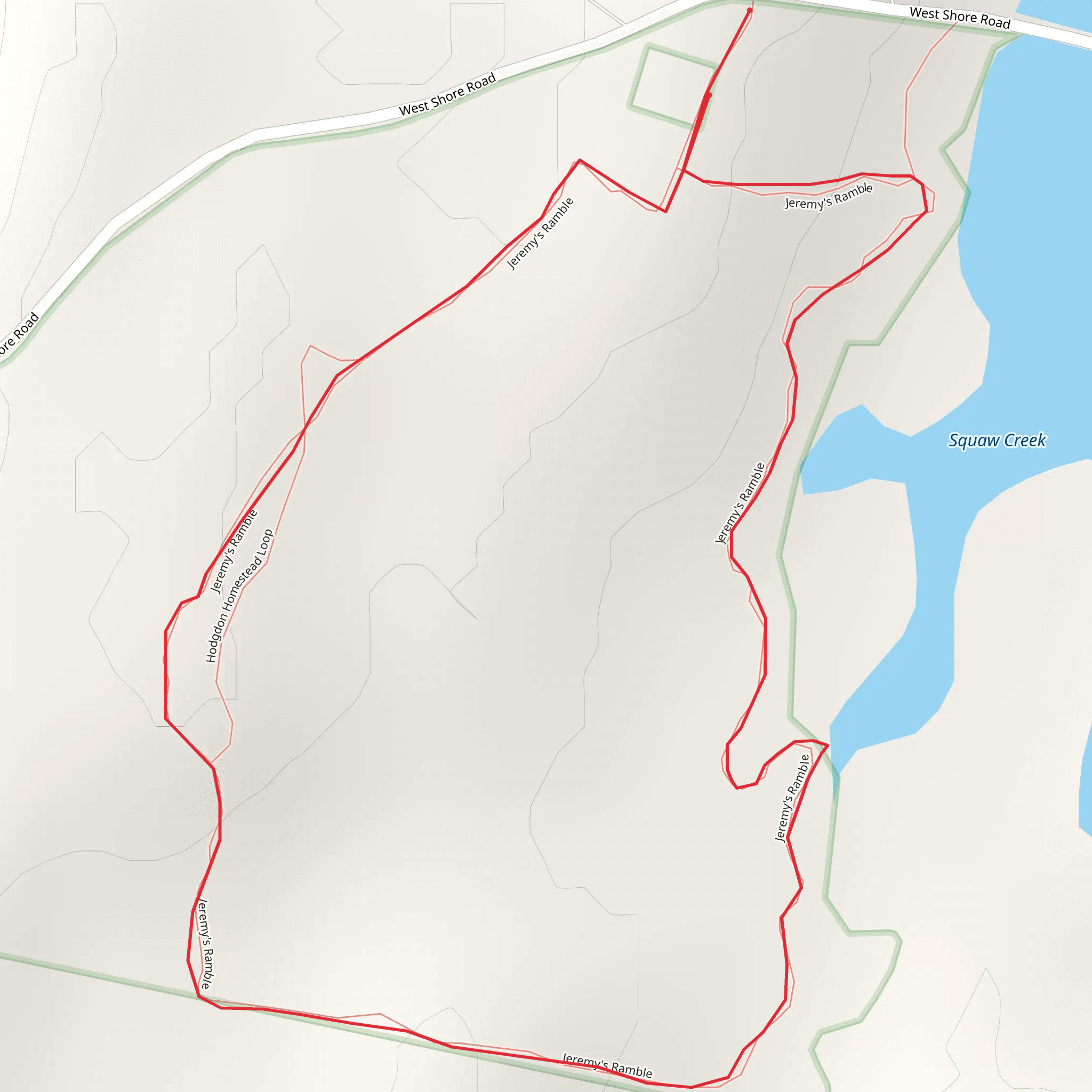 Squaw Creek from West Shore Road mobile static map