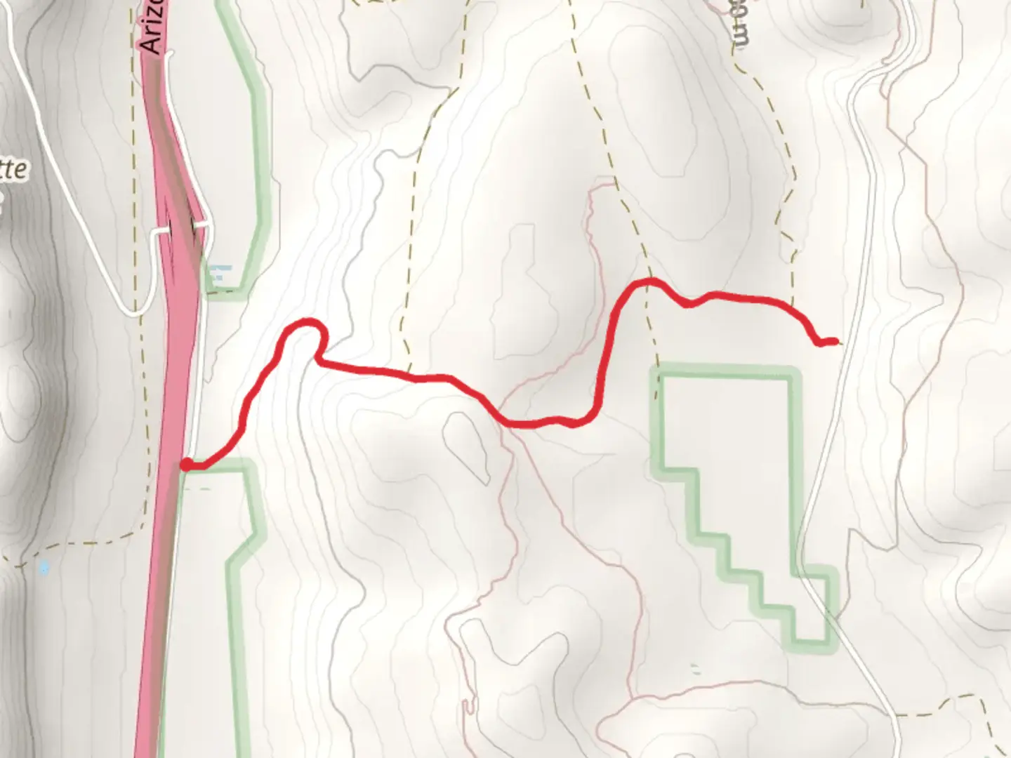 An image depicting the trail James Canyon Out and Back and its surrounding area.