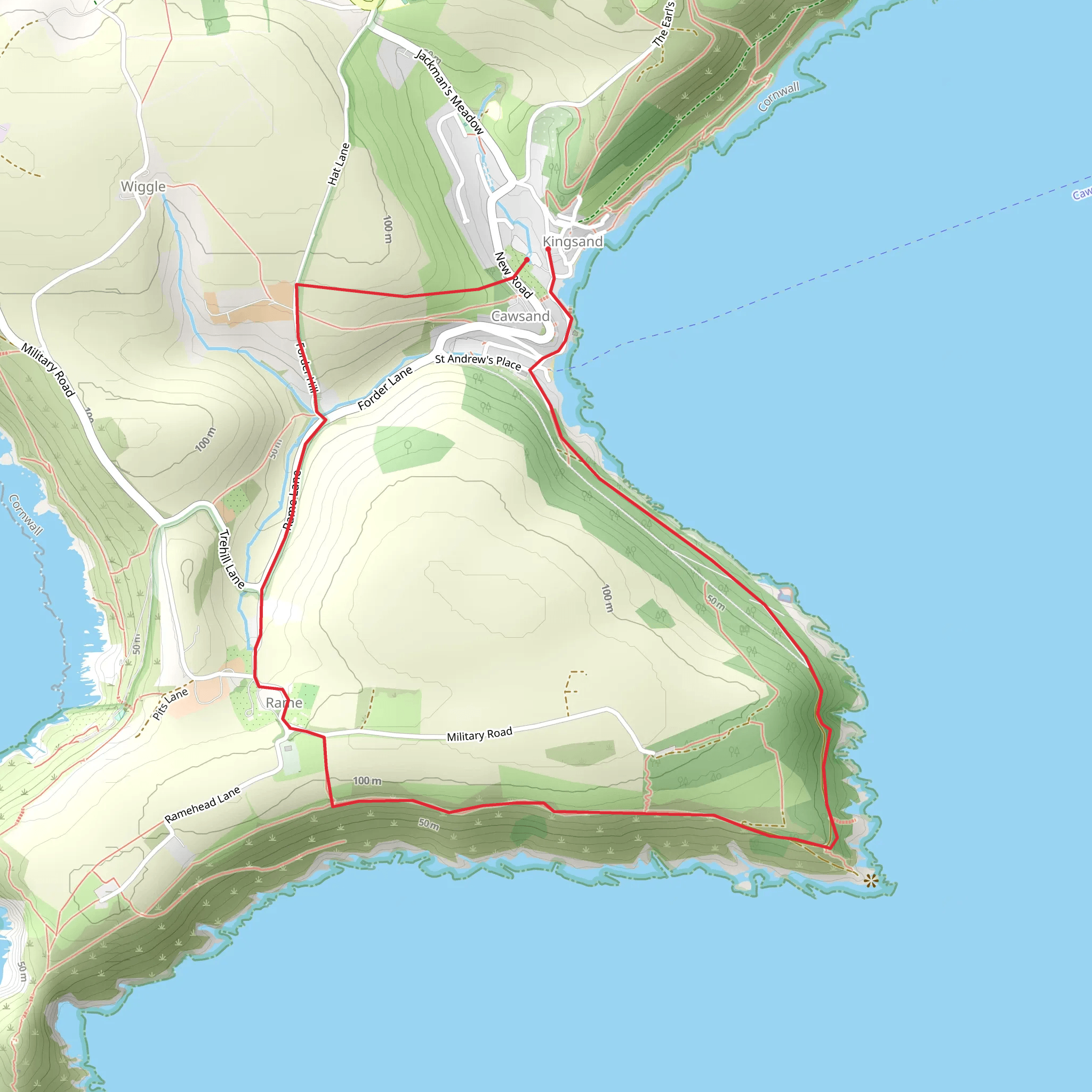 Kingsand - Cawsand and Penlee Point mobile static map