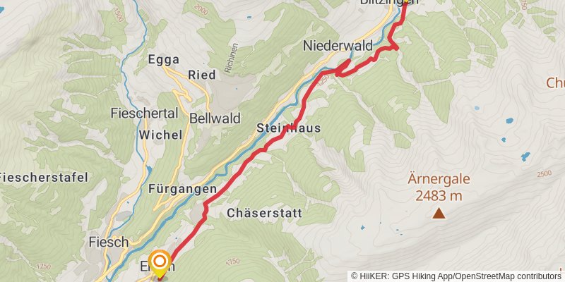Alpenpässe-Weg stage 11 Map