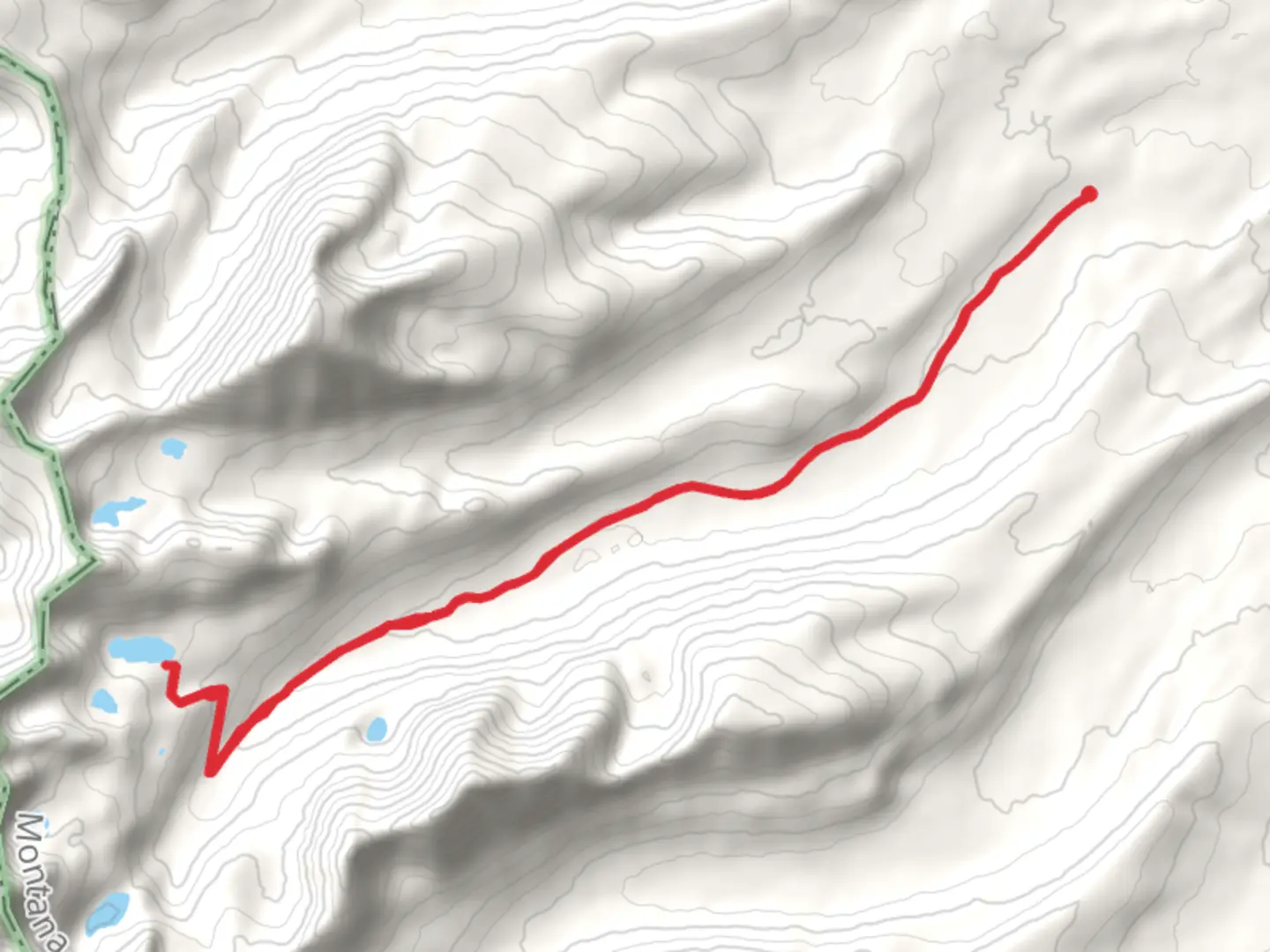 An image depicting the trail Lena Lake via Big Swamp Creek and its surrounding area.
