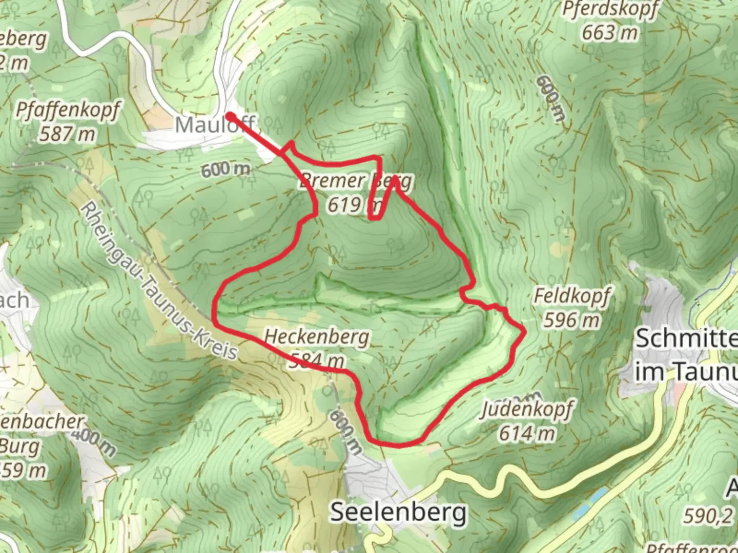 An image depicting the trail Bremer Berg and Hackenberg Loop and its surrounding area.