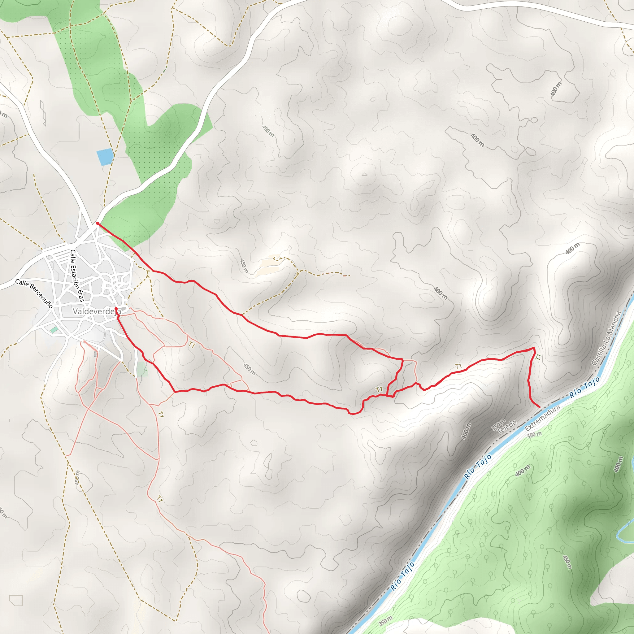 Route of the New Wells and Rebollos Mill PR TO 27 mobile static map