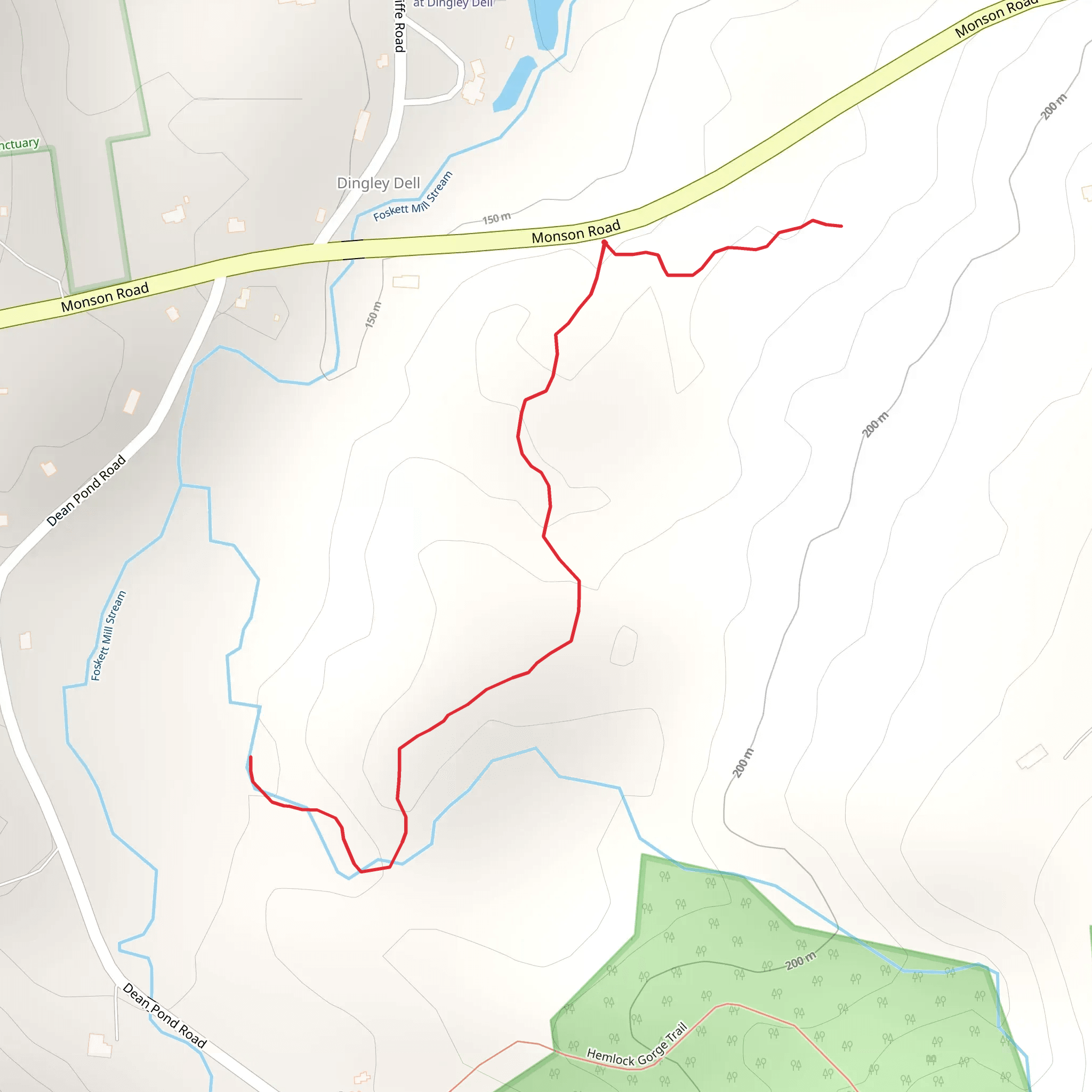 Foskett Mill Stream from Monson Road mobile static map