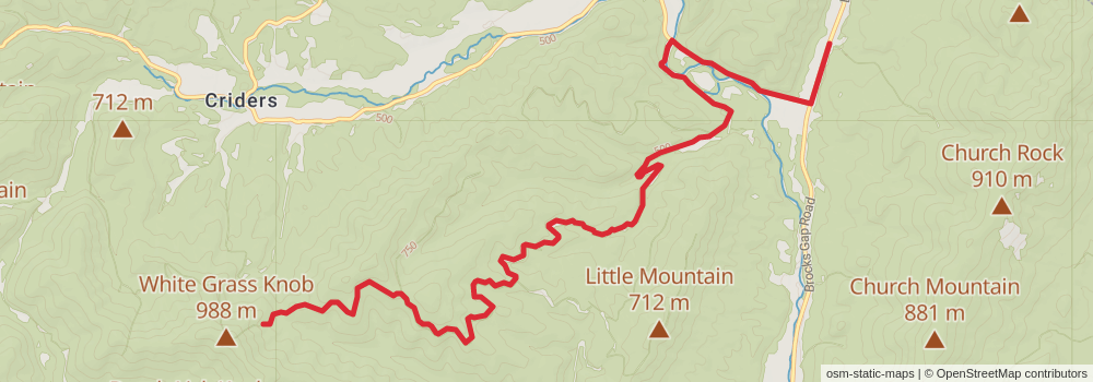 American Perimeter Trail - Southern Appalachian Primary stage 12 Map