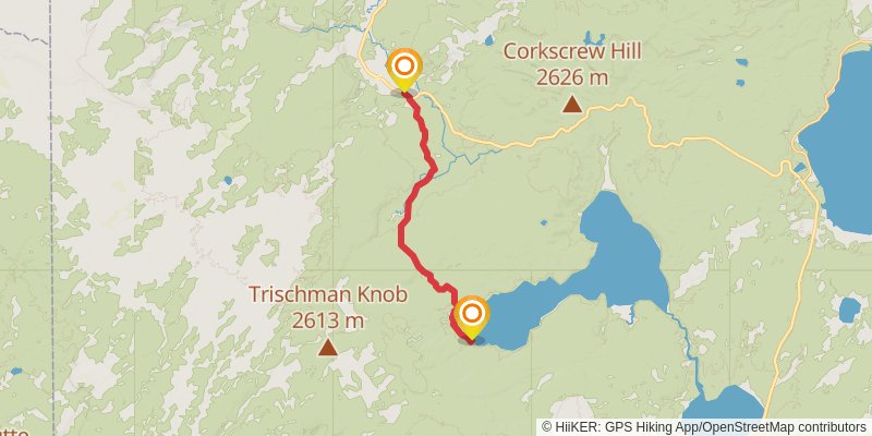 Lewis Lake to Shoshone Lake Trail via CDT stage 2 Map