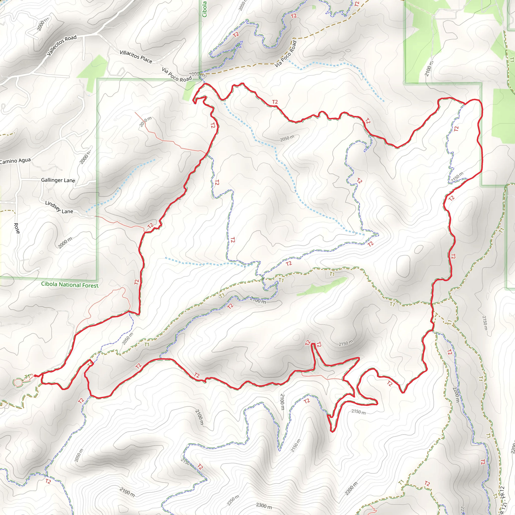 Chamisoso - Coyote Loop Trail mobile static map