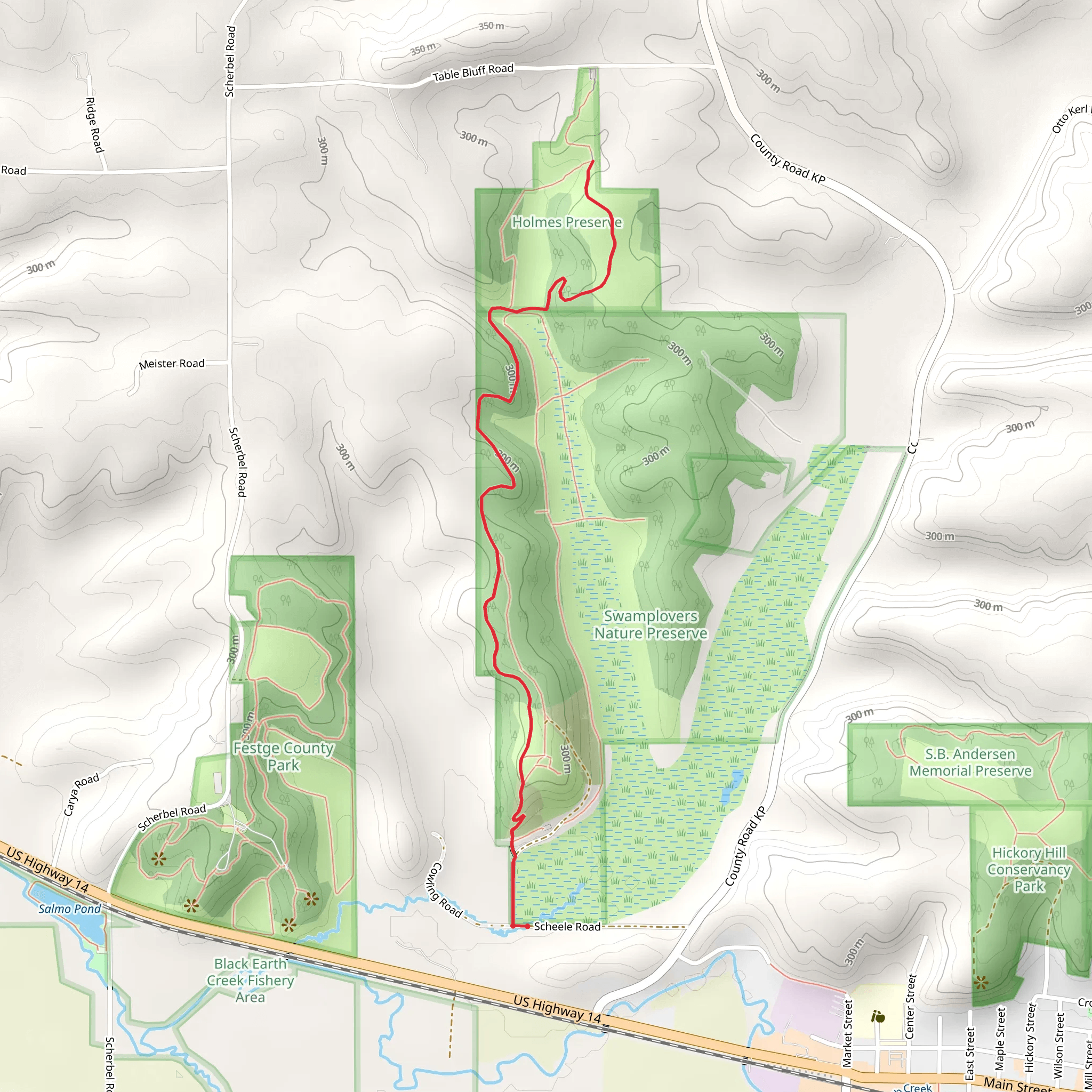 Scheele Road - Ice Age Trail mobile static map