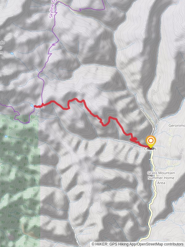 Stewart Lake via Winsor Ridge Trail mobile static map