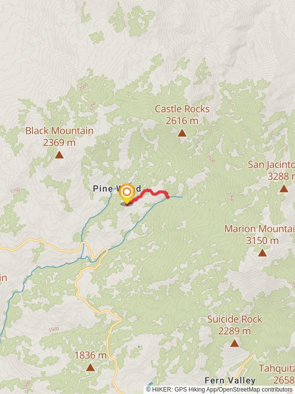 Seven Pines Trail mobile static map