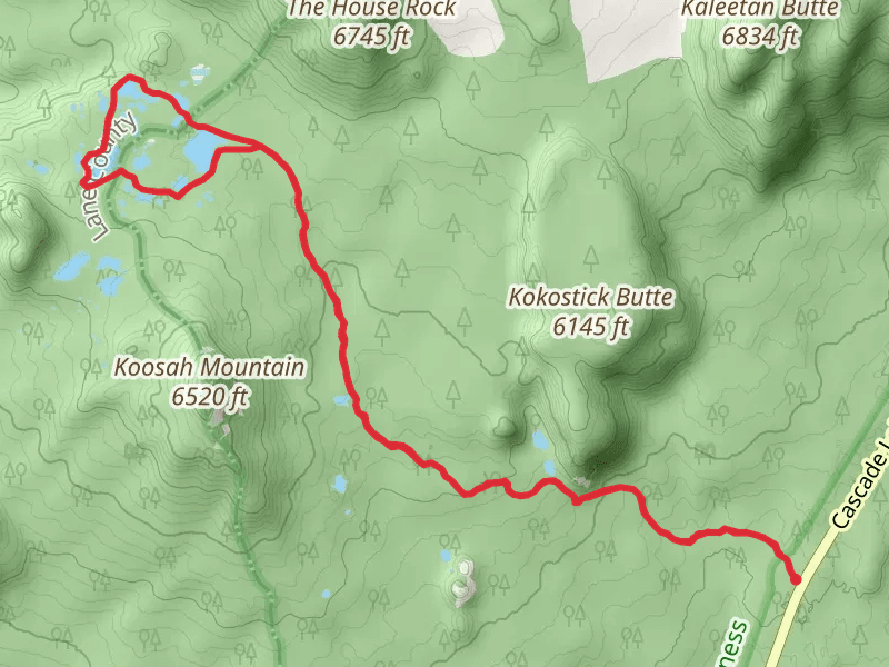 Sisters Mirror Lake, Lancelot Lake and Denude Lake Loop via Mirror Lakes Trail
