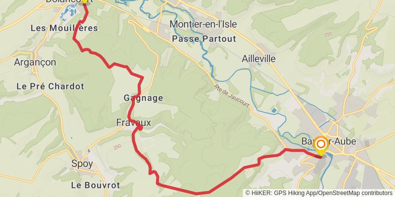 Via Francigena - France stage 32 Map