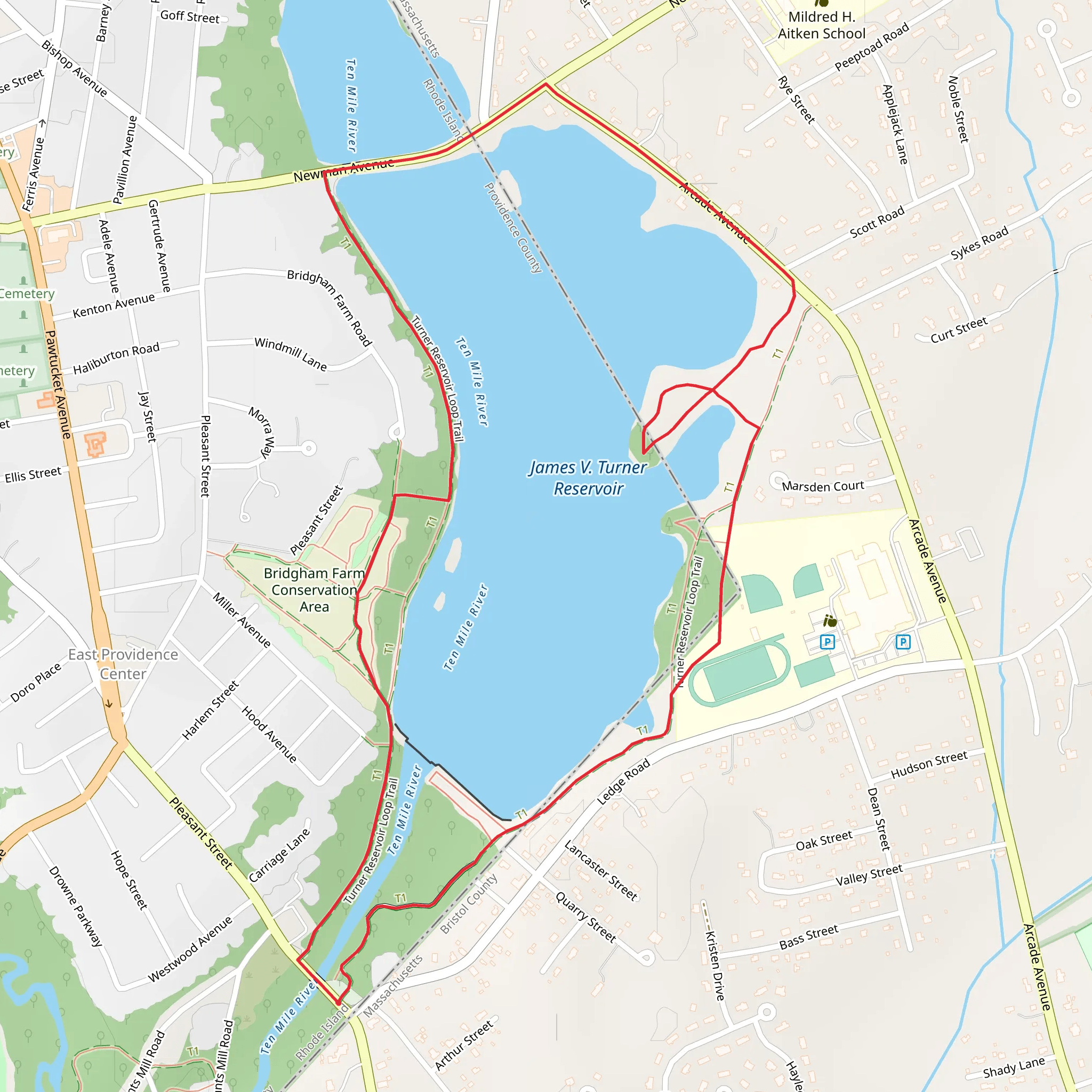 Turner Reservoir Loop Trail mobile static map