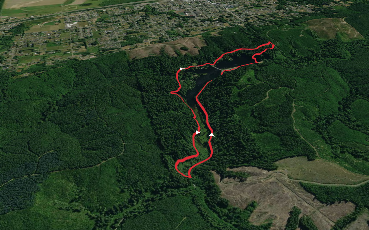 Sylvia Creek Forestrey Trail and Lake Sylvia State Park