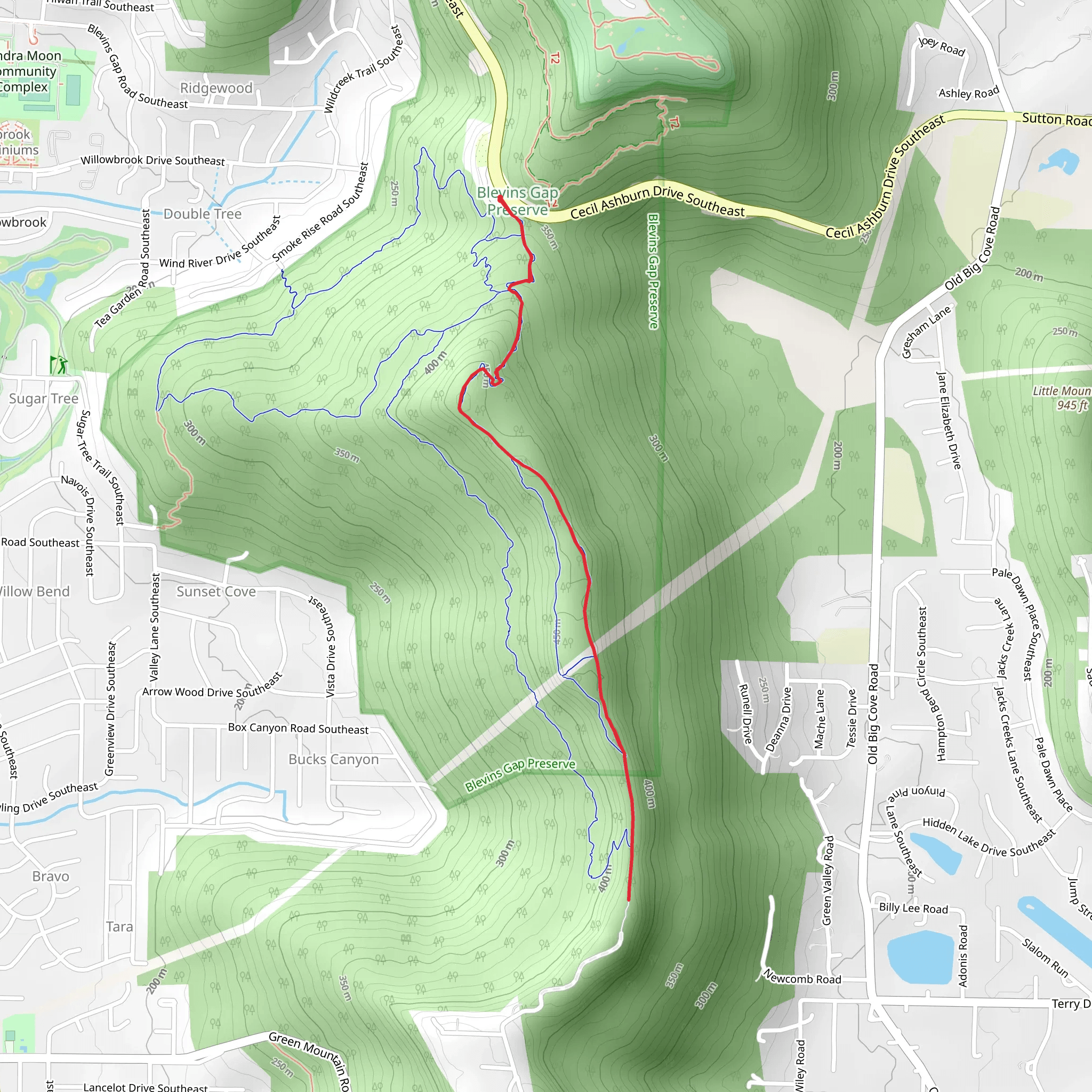 Bill and Marion Certain Trail mobile static map