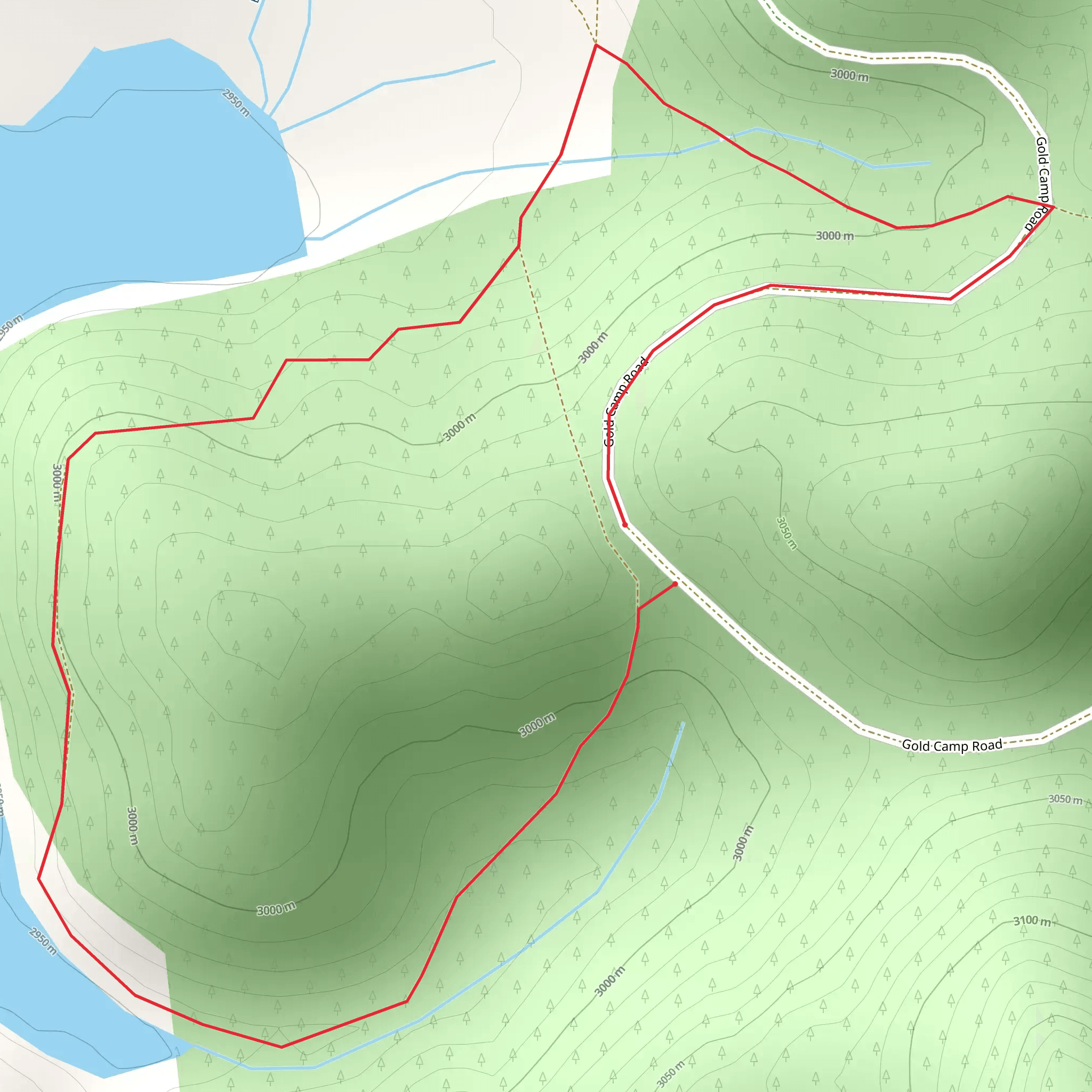 Penrose-Rosemont Reservoir Overlook Loop mobile static map