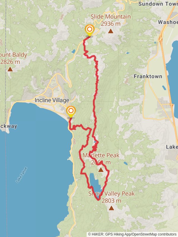 Tahoe Rim Trail and Marlette Lake