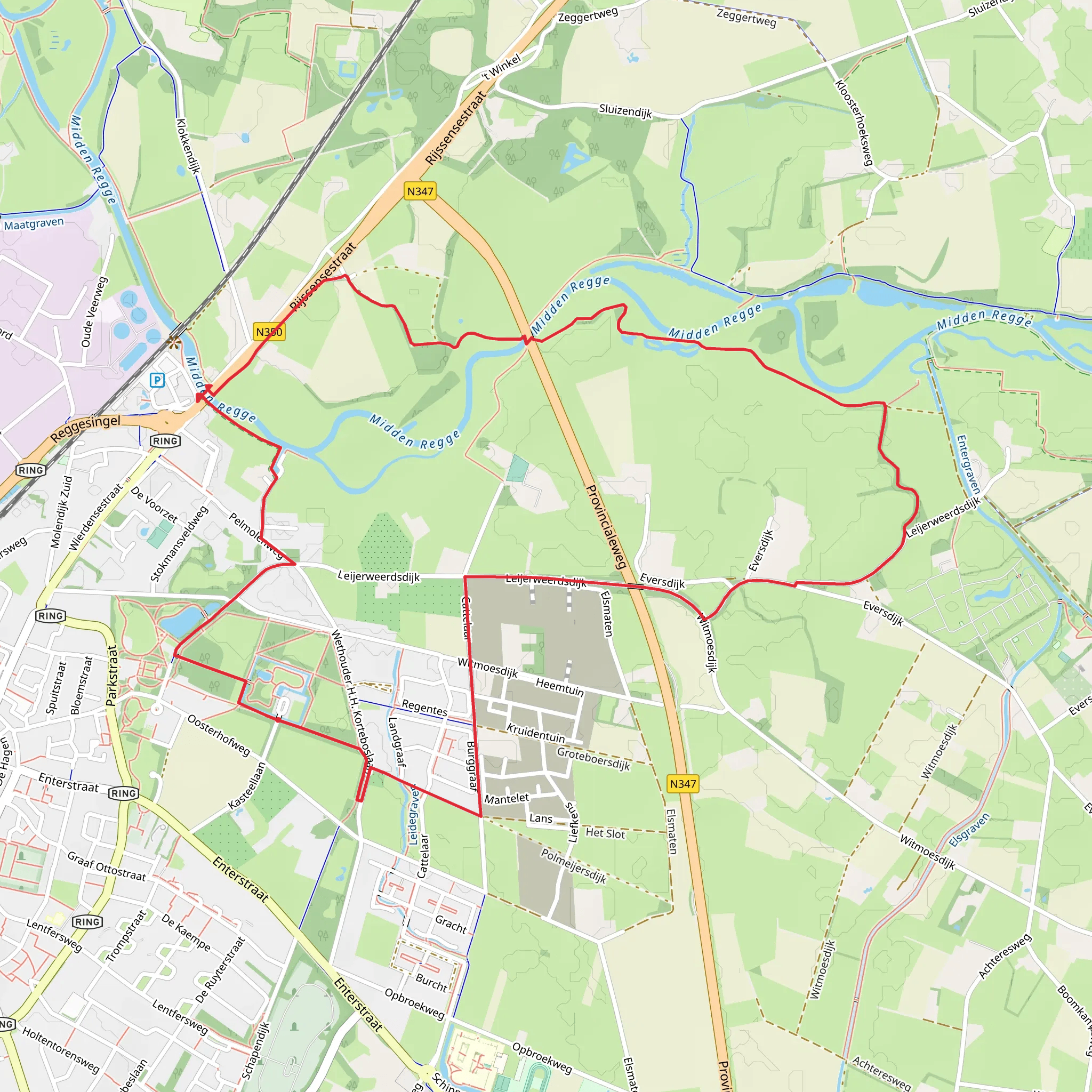 Leijerweerdslanden and Het Veer Loop mobile static map