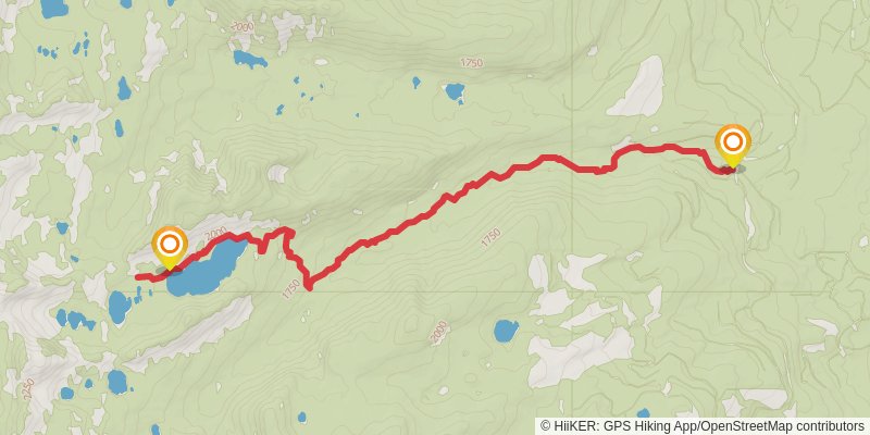 Piper Lake Trail stage 2 Map