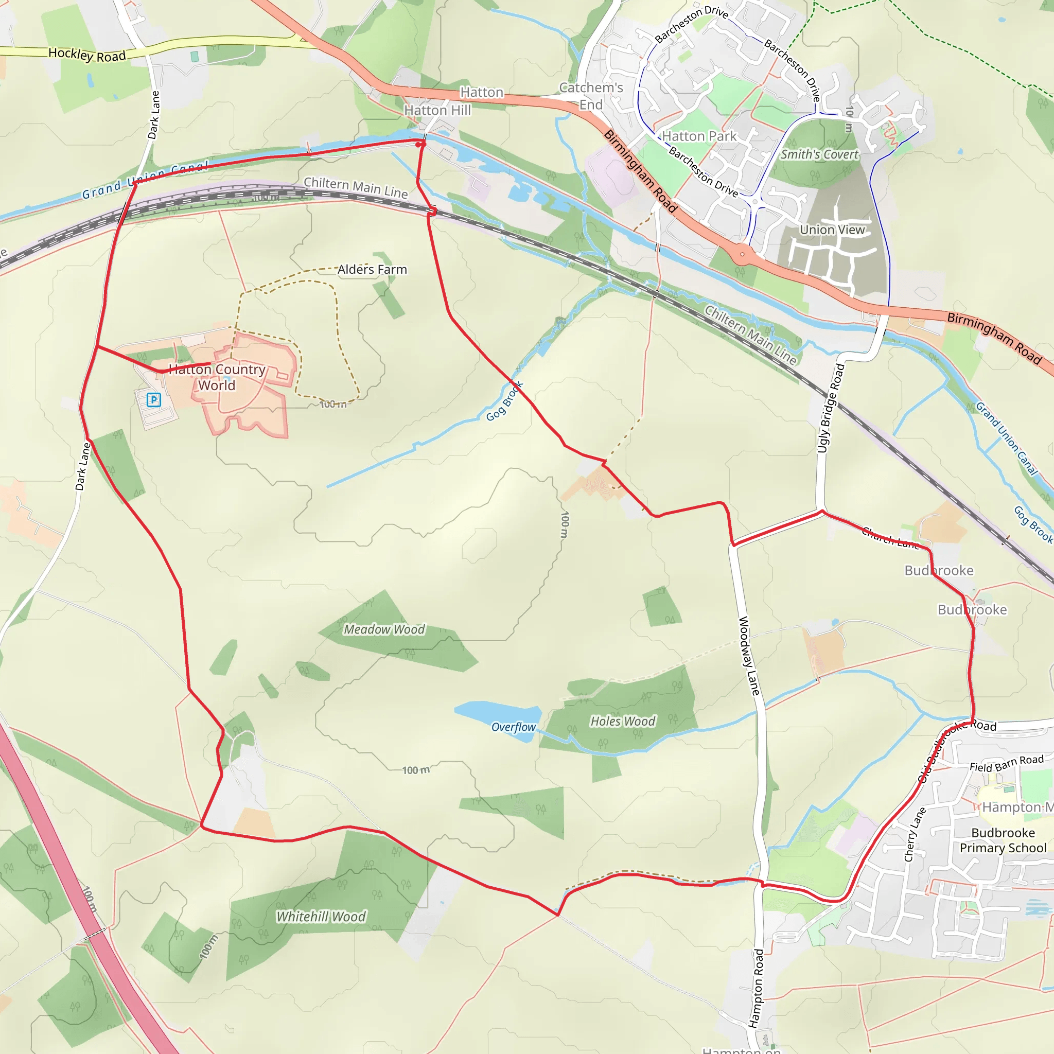 Hatton Country Park and Grove Park Loop mobile static map