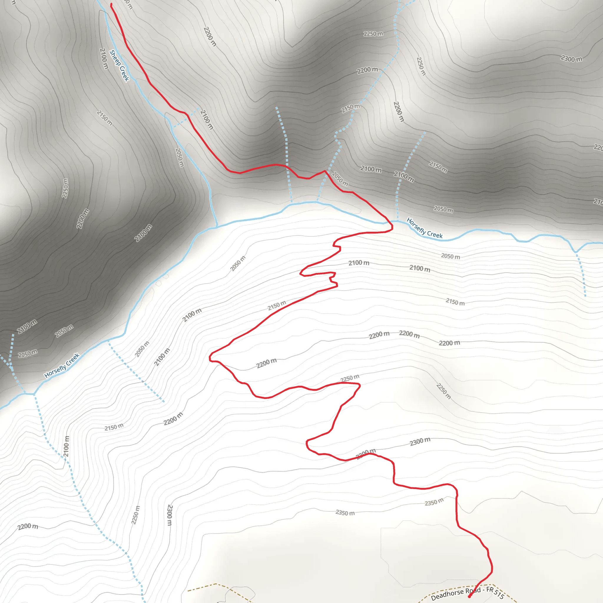 Horsefly Trail mobile static map