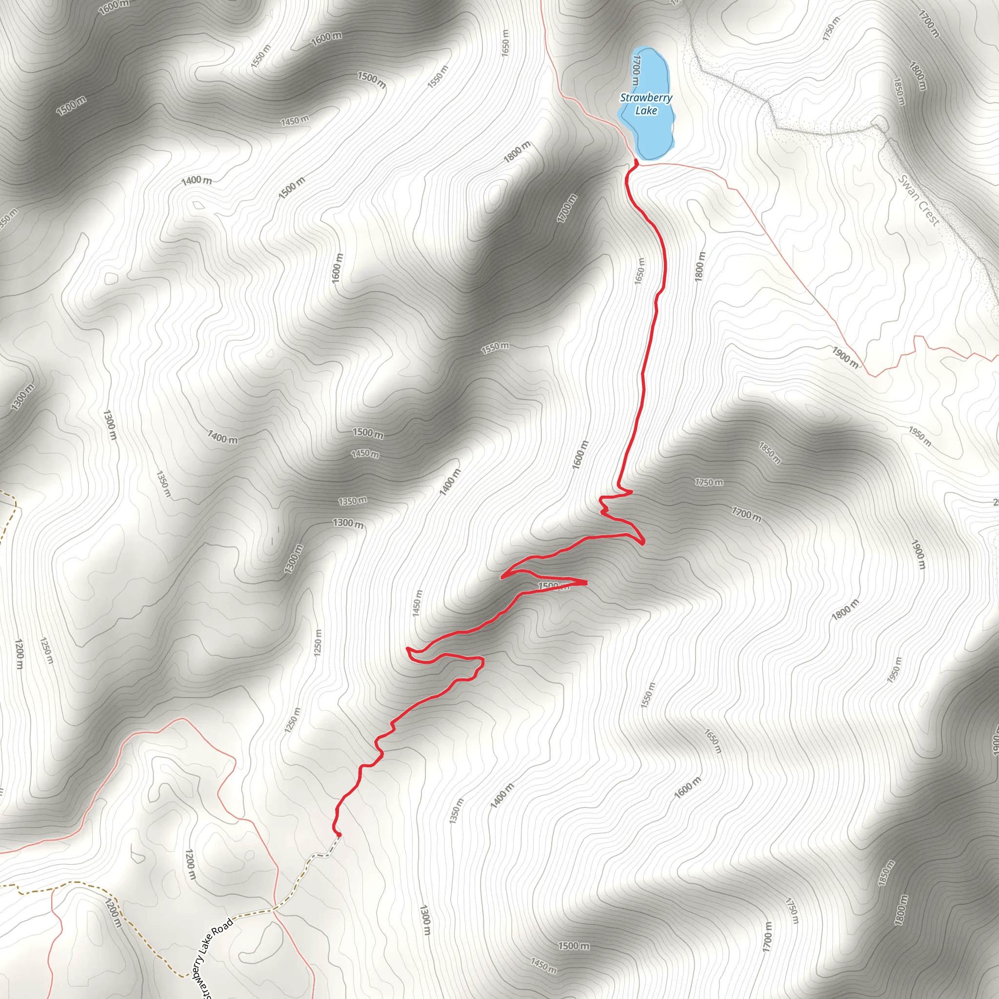 Strawberry Lake mobile static map