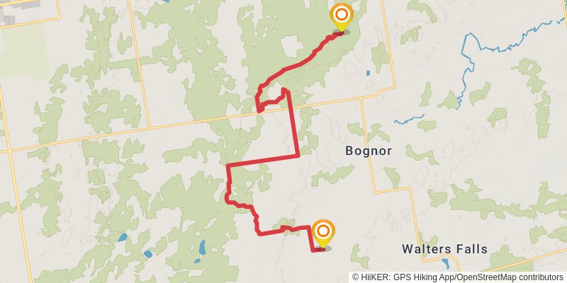 The Bruce Trail stage 32 Map